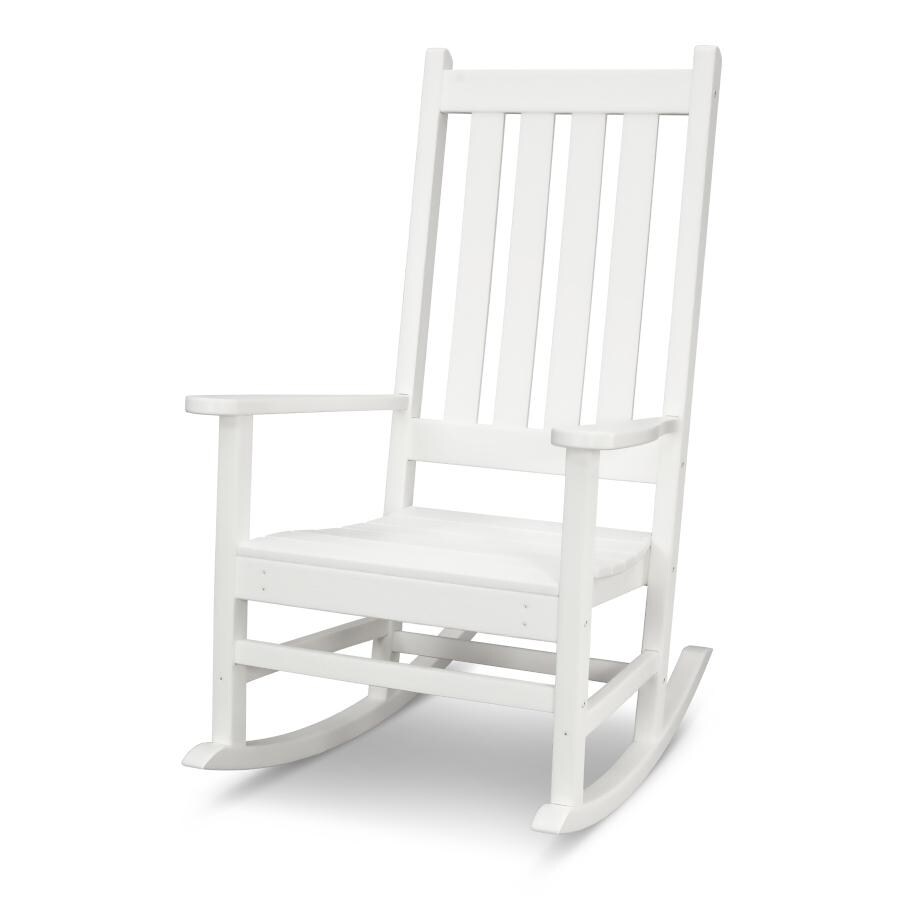 POLYWOOD Vineyard Porch Rocking Chair in White - Mycitystee
