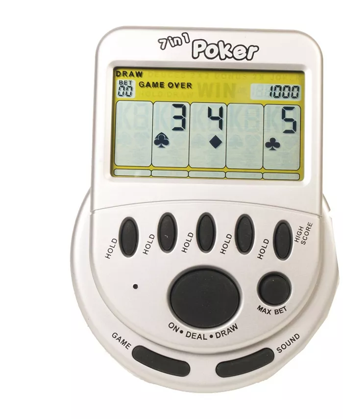John N. Hansen Co. Classic Mega Screen 7 in 1 Poker Handheld Game - Mycitystee
