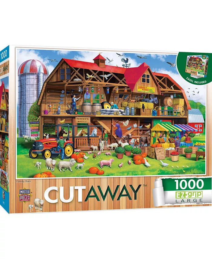 MasterPieces Puzzles Cutaways - Family Barn 1000 Piece Adult Jigsaw Puzzle - Mycitystee