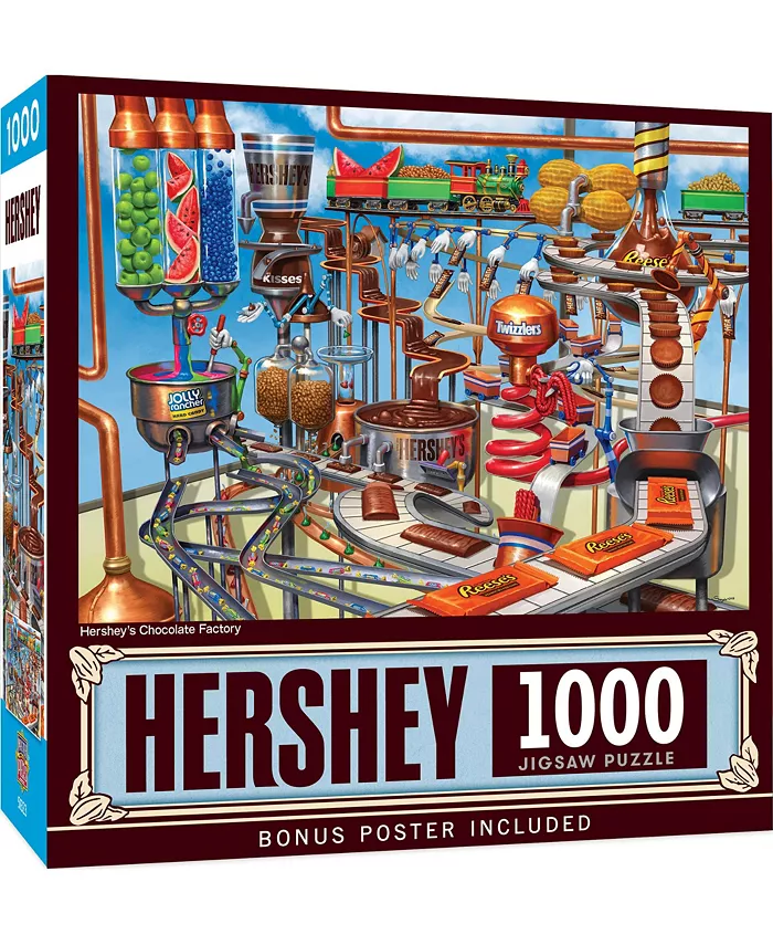 MasterPieces Puzzles Hershey - Chocolate Factory 1000 Piece Adult Jigsaw Puzzle - Mycitystee