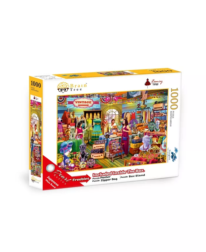 Brain Tree Games Fancy Vintage 1000 Piece Jigsaw Puzzle - Mycitystee
