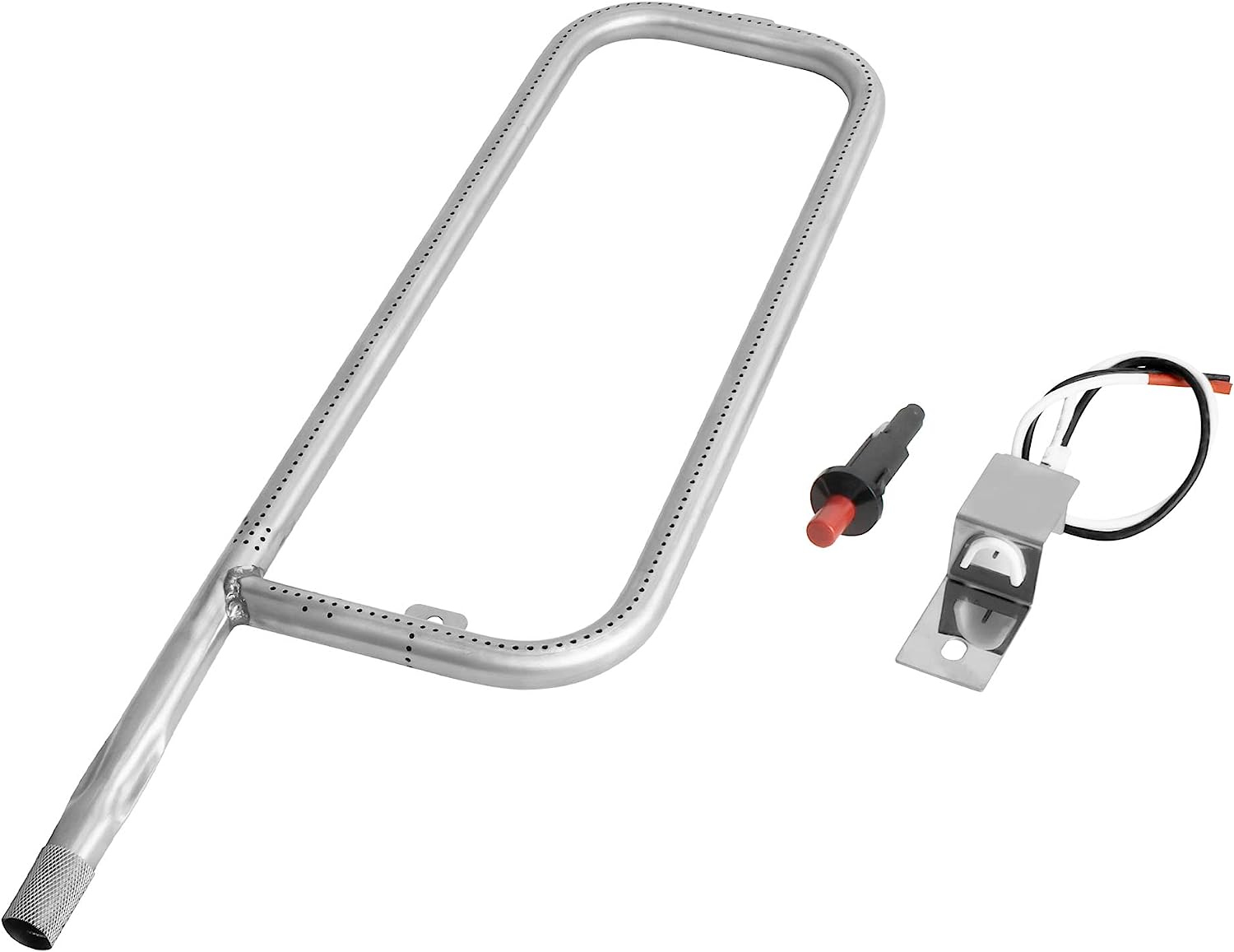 69475 Burner Tube Kit + 69482 Igniter Kit for Weber Traveler Portable Gas Grills, Weber Grill Burner Replacement Parts - Mycitystee