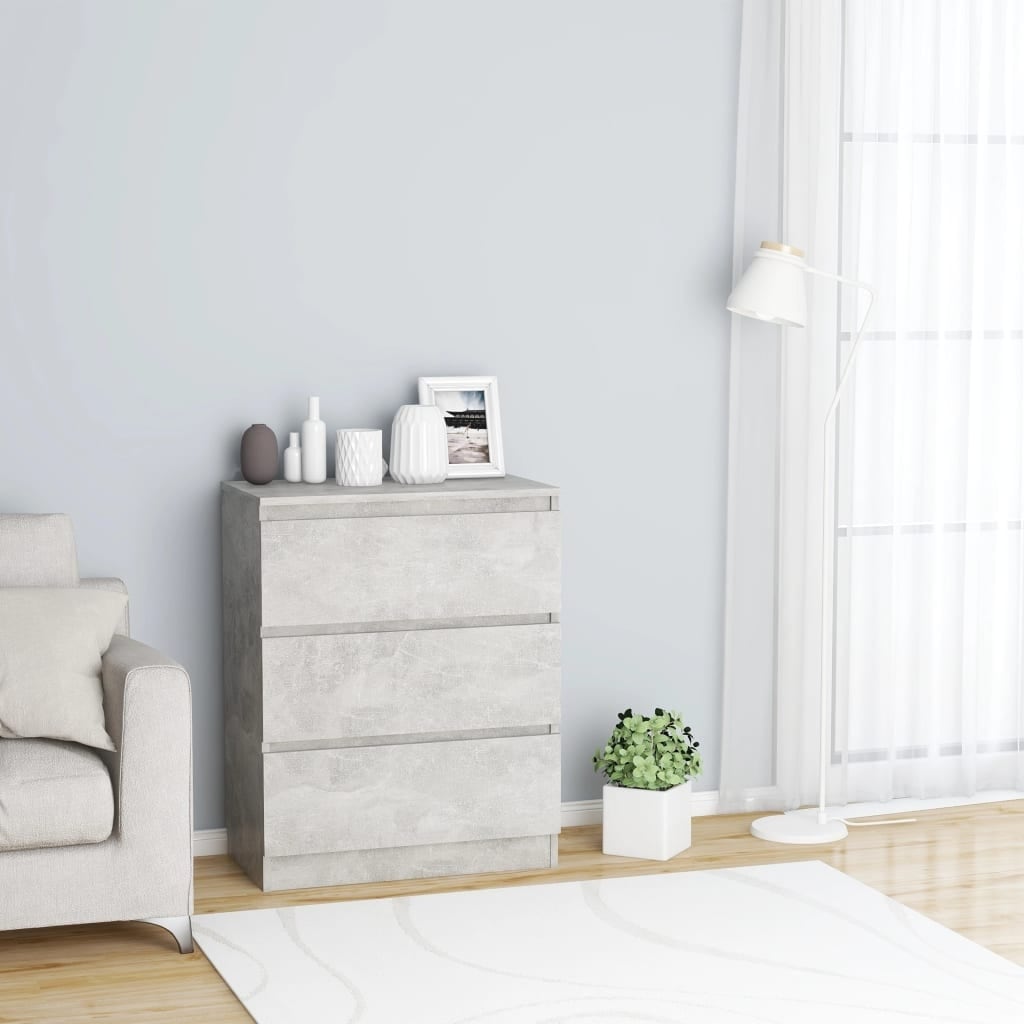 vidaXL Sideboard Concrete Gray 23.6