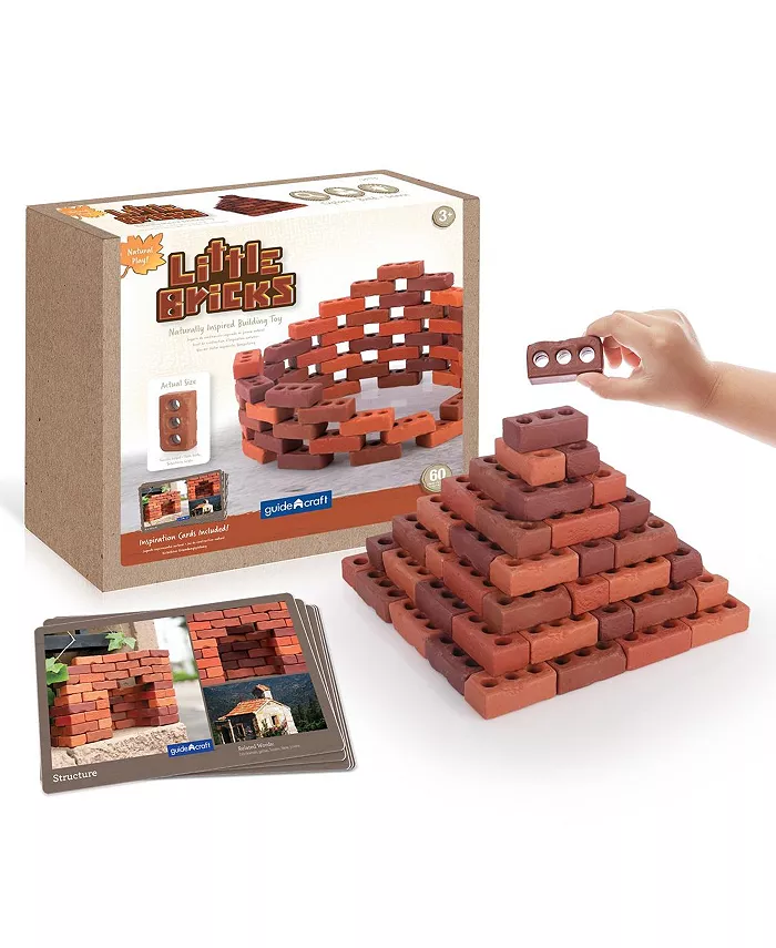 Guidecraft Little Bricks with Concept Cards - 60 Piece Set - Mycitystee