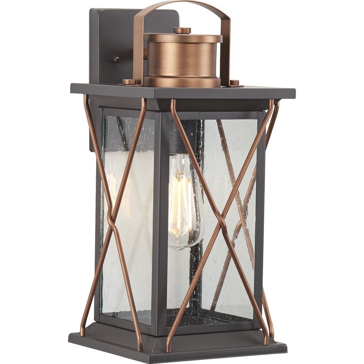Barlowe Collection Antique Bronze One-Light Medium Wall Lantern - 17.130