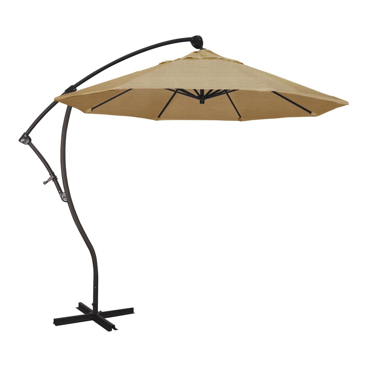 California Umbrella 9 Ft. Octagonal Aluminum 2-Way Tilt Cantilever Patio Umbrella W/ Crank Lift and Aluminum Ribs - Mycitystee