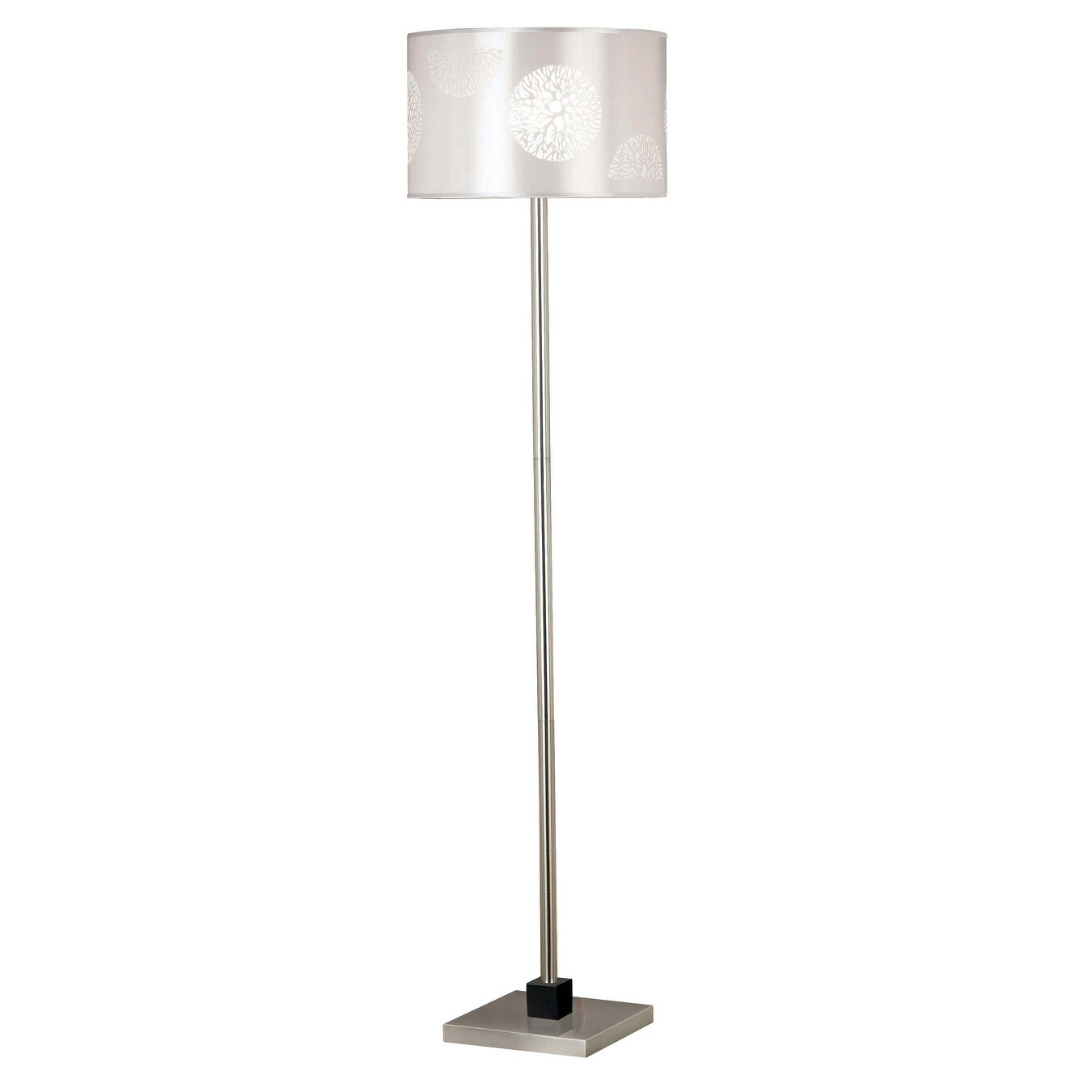 Hyde Lace Accented Drum Shade Floor Lamp - Mycitystee