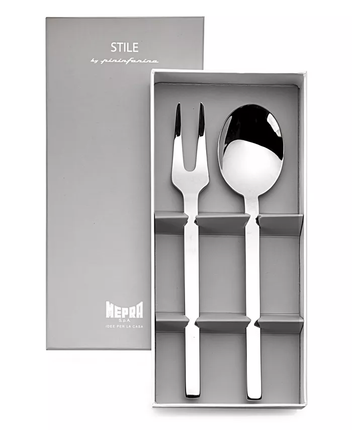 Mepra Gift Box Serving Stile Flatware Set， Set of 2 - Mycitystee