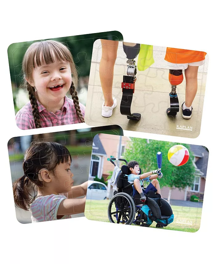 Kaplan Early Learning Friends Like Me Differing Abilities Puzzle Set  - Set of 4 - Mycitystee