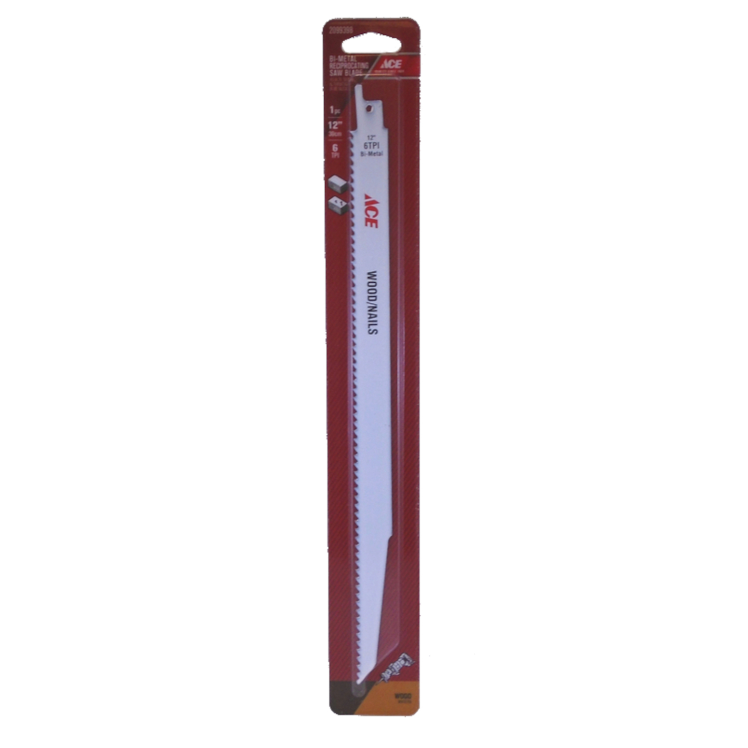 Ace 12 in. Bi-Metal Reciprocating Saw Blade 6 TPI 1 pk - Mycitystee