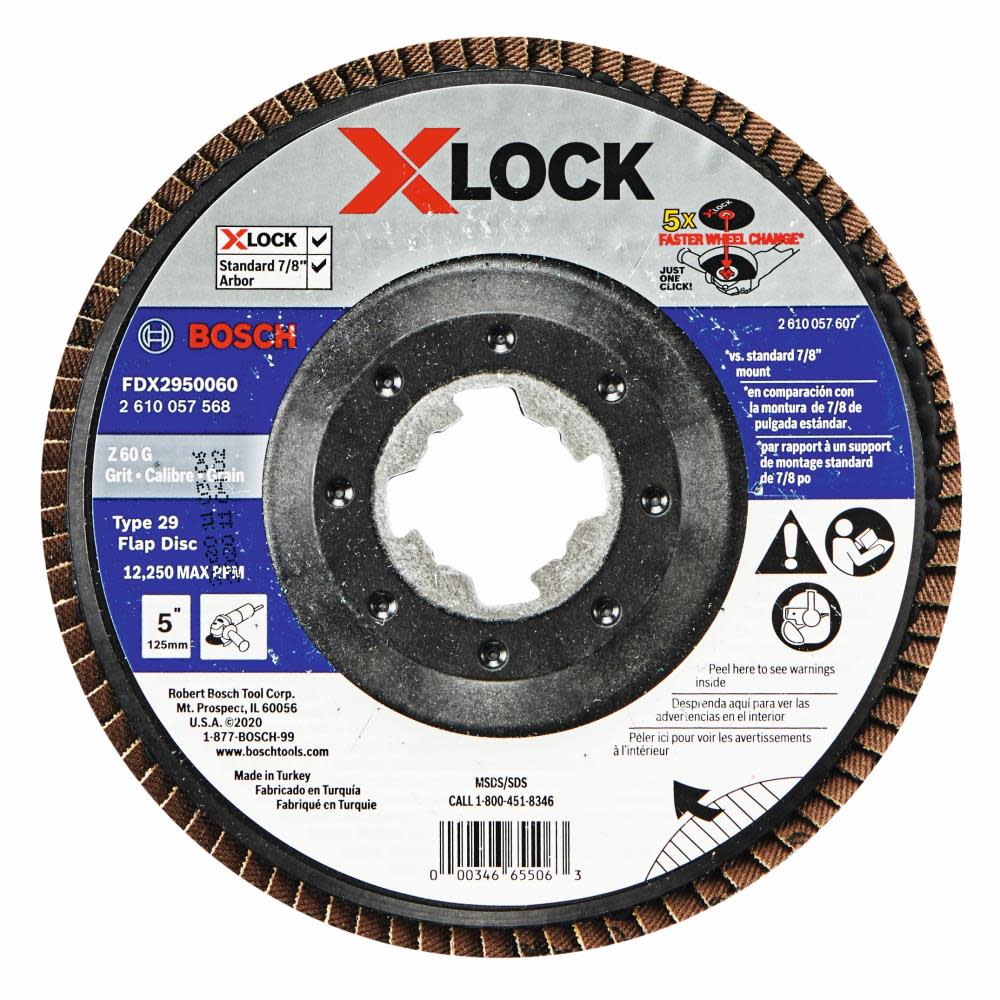 Bosch X LOCK Arbor Type 29 60 Grit Flap Disc  5 - Mycitystee