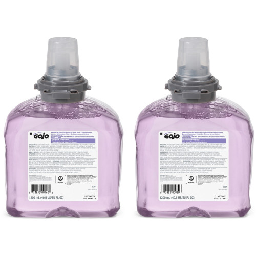 GOJO TFX Luxury Foam Hand Wash， Fresh Scent， 1，200 mL Refill， 2/Carton (536102) - Mycitystee