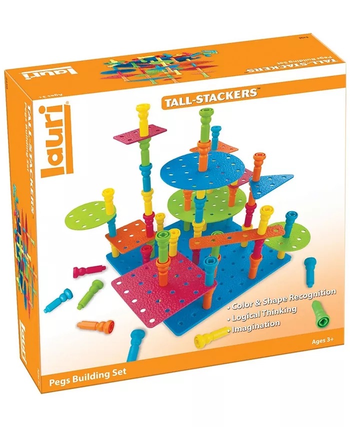 PLAYMONSTER Tall-Stackers Pegs Building Set - Mycitystee
