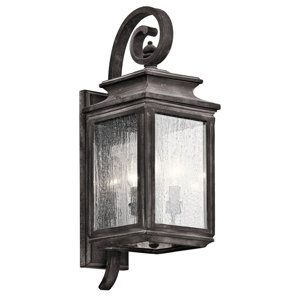 Kichler Lighting Wiscombe Park Collection 3-light Weathered Zinc Outdoor Wall Lantern - Mycitystee