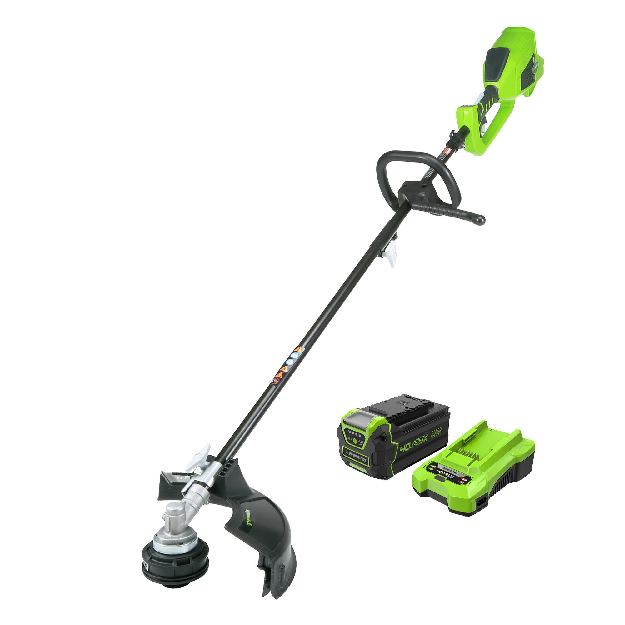 Greenworks 40V 14 in. Brushless String Trimmer Attachment Capable with 4Ah Battery and Charger - Mycitystee