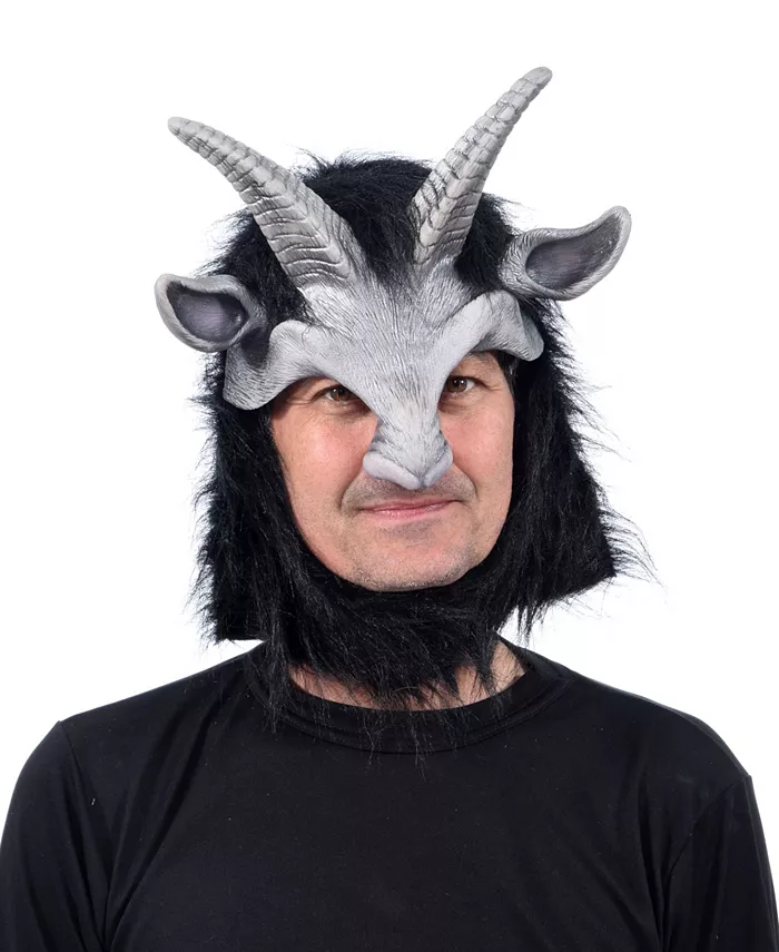 Zagone Studios Cute Black Satyr Headpiece Latex Adult Costume Mask One Size - Mycitystee