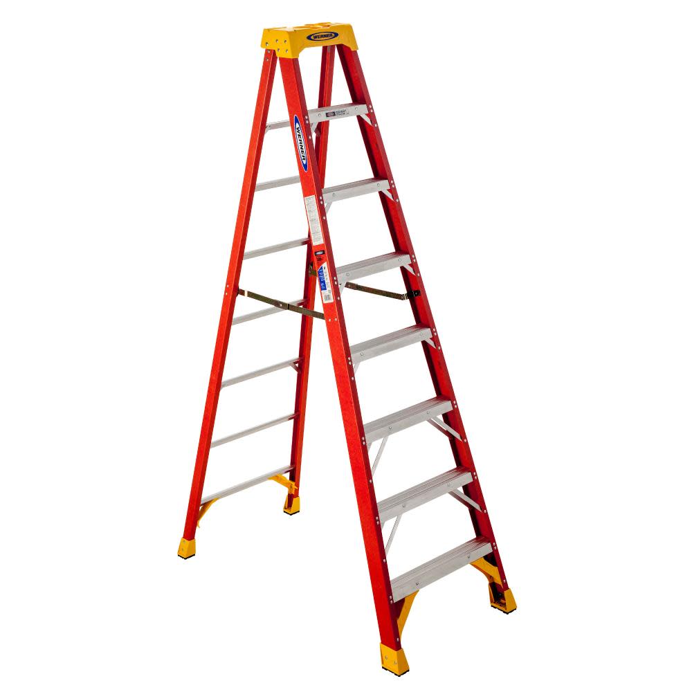 8ft Type IA Fiberglass Step Ladder 6208 - Mycitystee