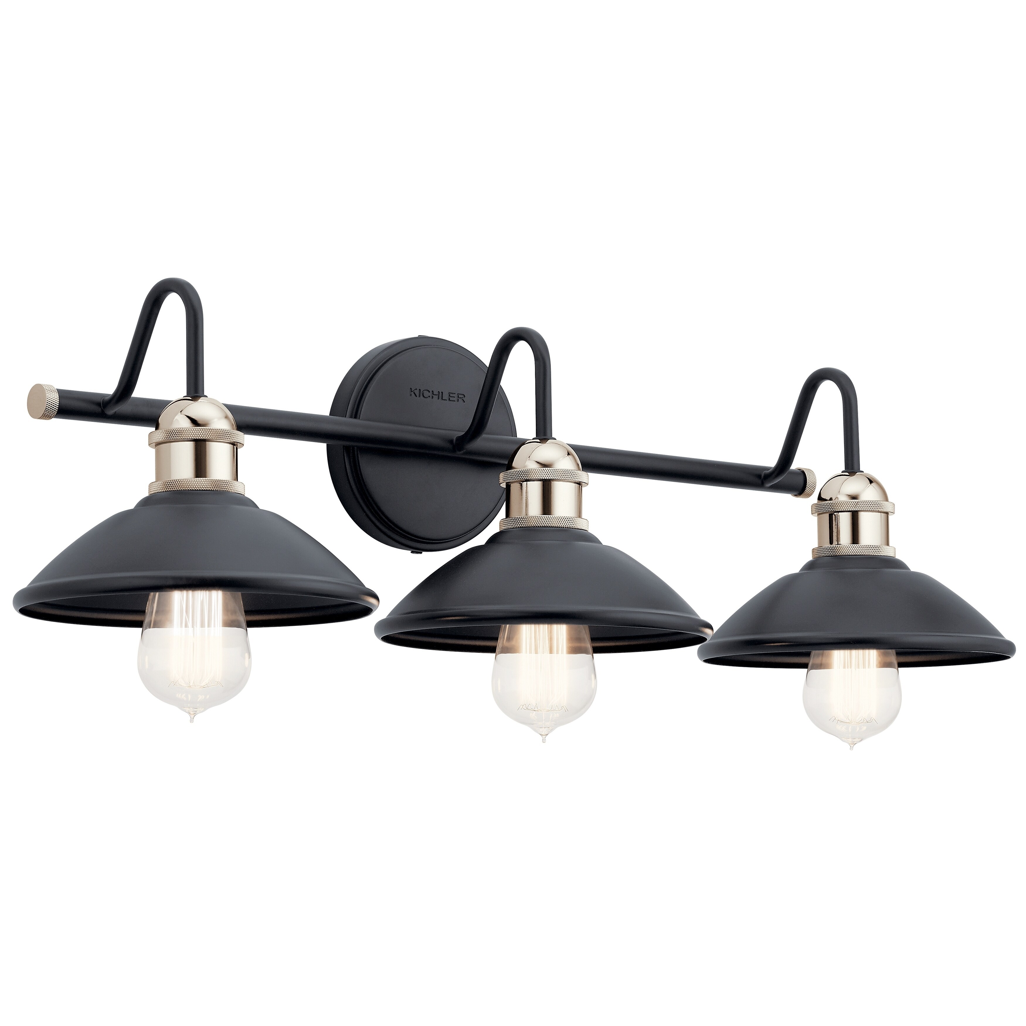 Kichler Lighting Clyde 3-Light Vanity Light Black - Mycitystee