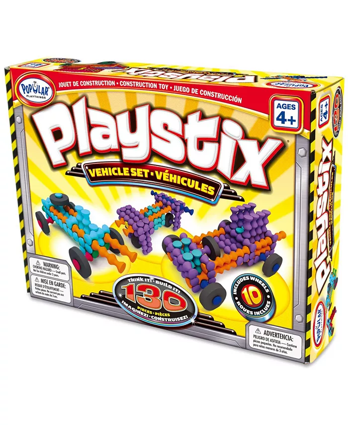 Popular Playthings Playstix Vehicles 130 Pieces Set - Mycitystee