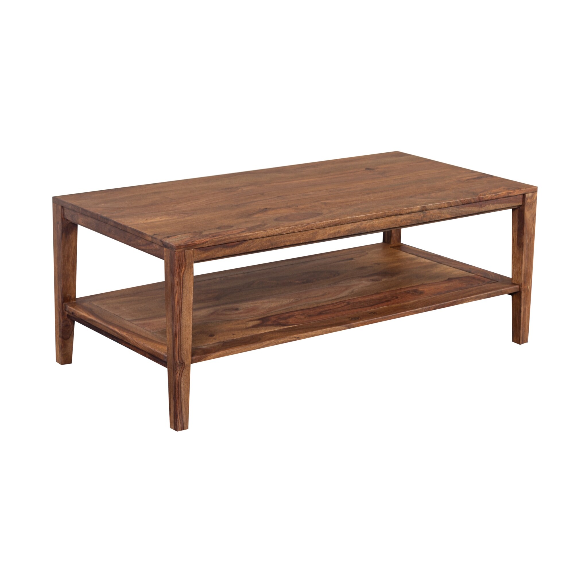 Porter Designs Fall River Solid Sheesham Wood Coffee Table， Natural - Mycitystee