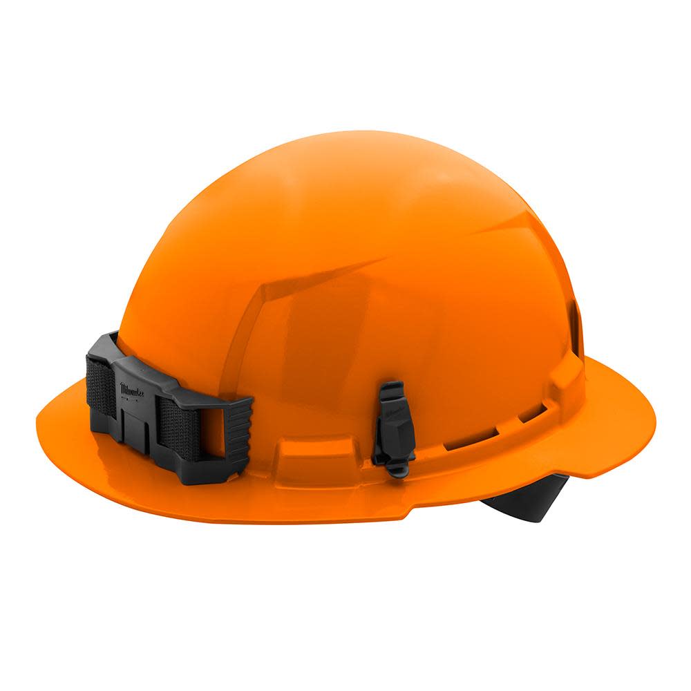 Milwaukee Orange Full Brim Hard Hat with 4pt Ratcheting Suspension Type 1 Class E 48-73-1113 from Milwaukee - Mycitystee