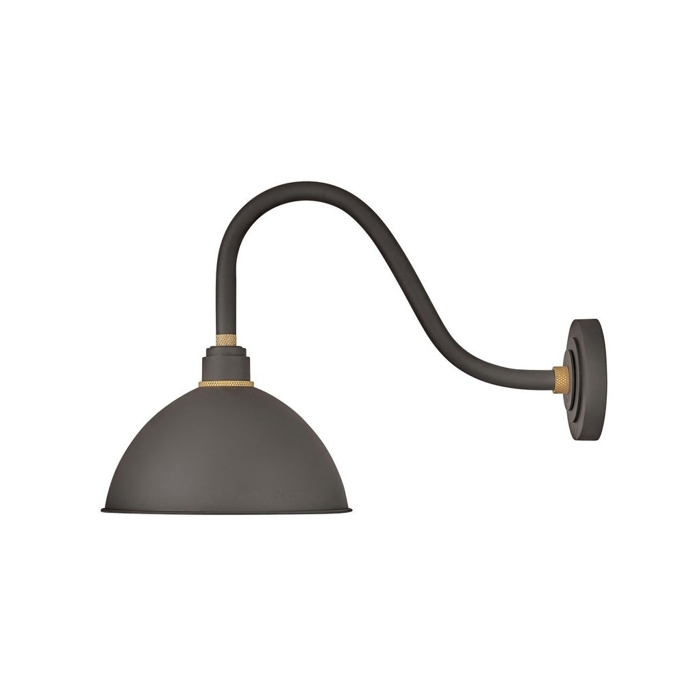 Hinkley Foundry 1-Light Outdoor Wall Mount Lantern in Museum Bronze - Mycitystee