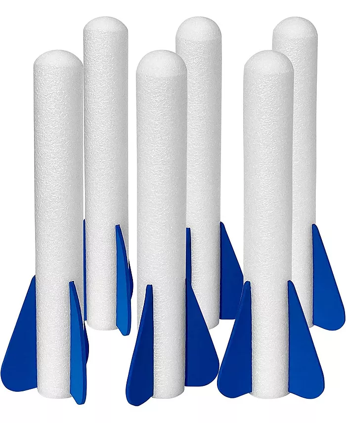 Botabee Glow-in-The-Dark Soft Foam Rocket Refills for Rocket Launchers | Compatible with Stomp Rocket Jr. Glow Rocket Launcher | 6 Pack Replacement Ai - Mycitystee