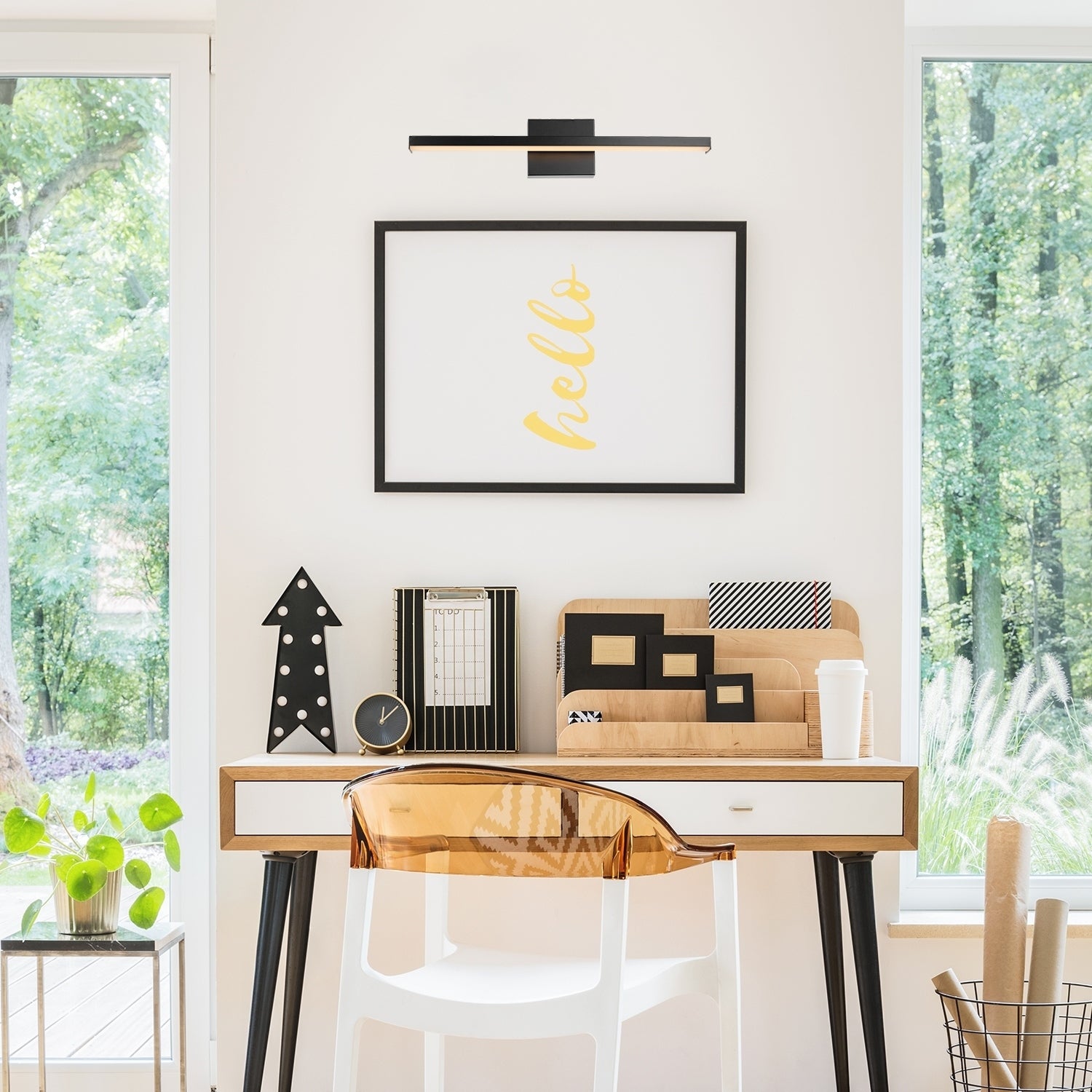 Jensen Black 30W Led Integrated Vanity Light with Frosted Diffuser - Mycitystee