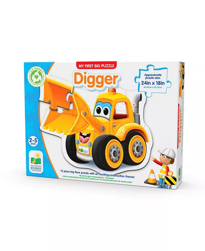 The Learning Journey - My First Big Vehicle Floor Digger 12 Piece Puzzle Set - Mycitystee