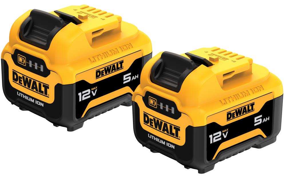 DEWALT 12V MAX 5.0Ah Battery 2pk Li-Ion DCB126-2 from DEWALT - Mycitystee