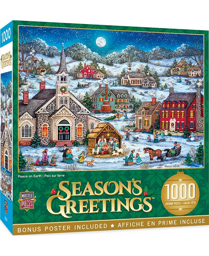 MasterPieces Puzzles MasterPieces 1000 Piece Christmas Jigsaw Puzzle - Peace on Earth - Mycitystee