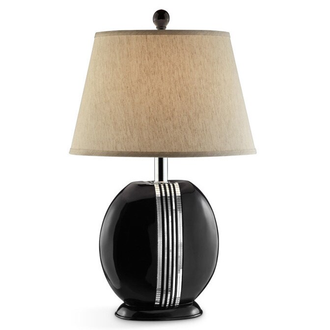 Obsidian Striped 28-inch Table Lamp - Mycitystee