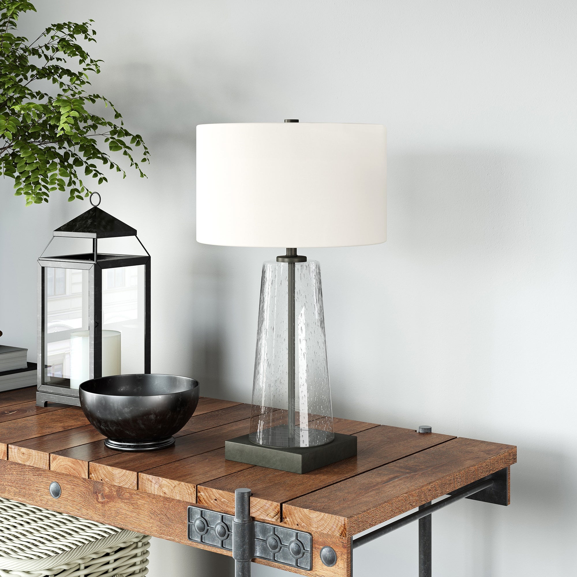 Dax Tapered Seeded Glass Table Lamp - Mycitystee