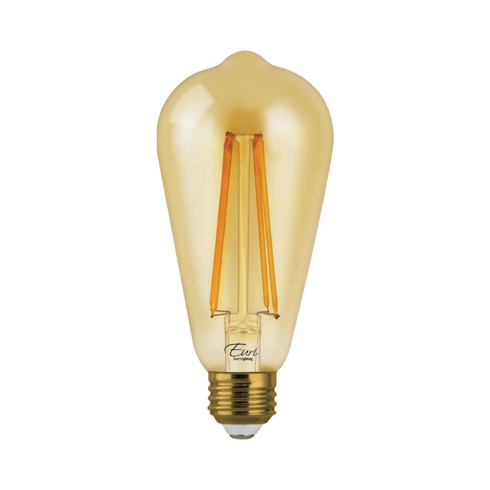 Euri Lighting Dimmable LED ST19 Filament， 5.5W (50W Equal) 500lm， 80 CRI， Warm White (2200K) - Mycitystee