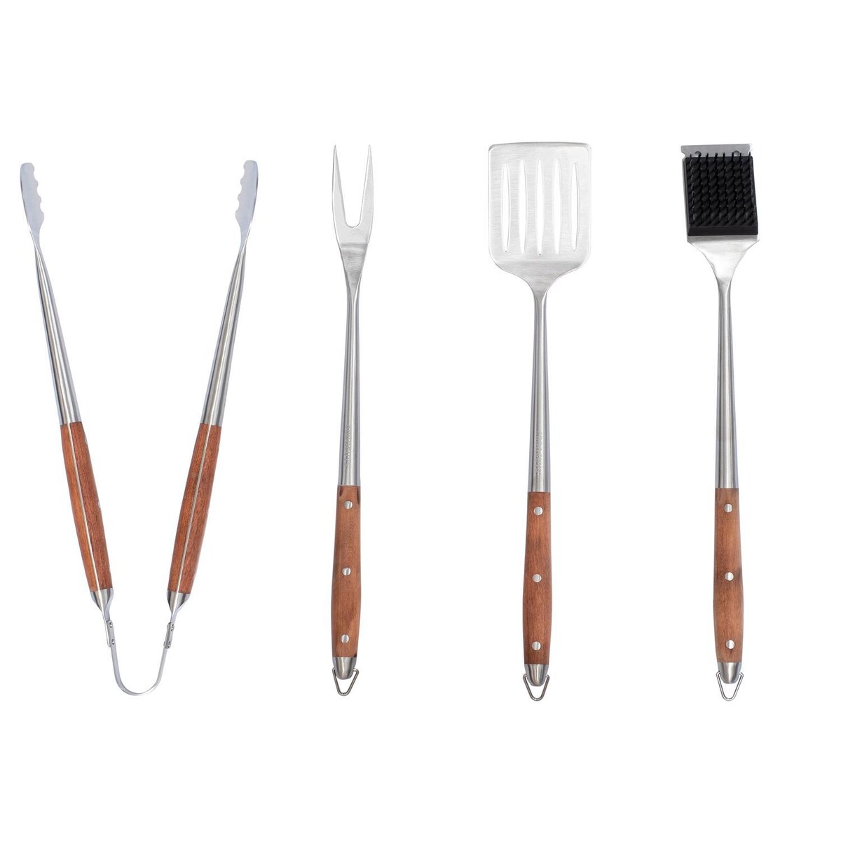 Signature 4-Piece Stainless Steel W/ Wooden Handles Tool Set - Mycitystee