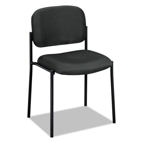 HON VL606 Stacking Guest Chair without Arms， Supports Up to 250 lb， Charcoal Seat/Back， Black Base (VL606VA19) - Mycitystee
