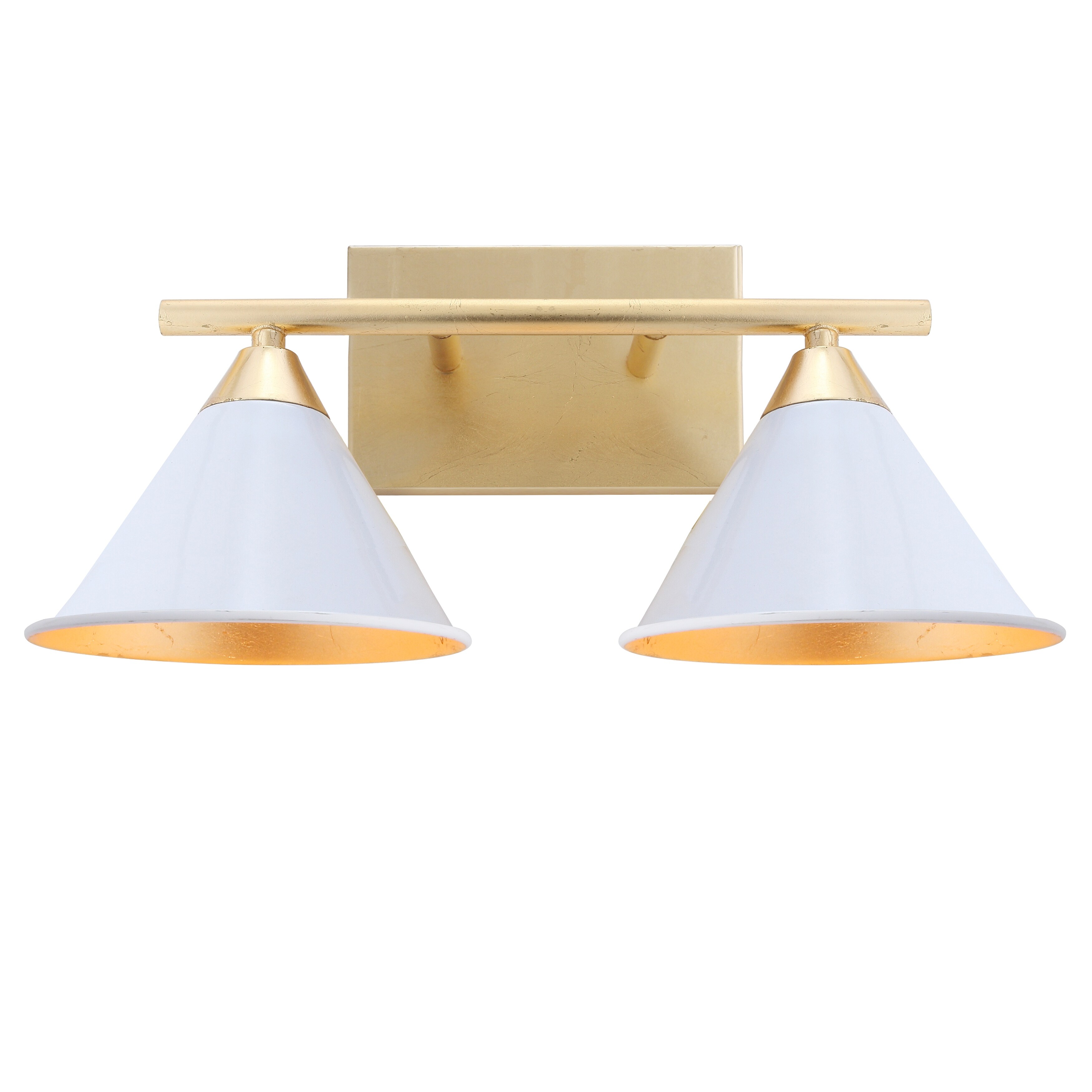 Caleb Metal Vanity， White/Gold by JONATHAN Y - Mycitystee