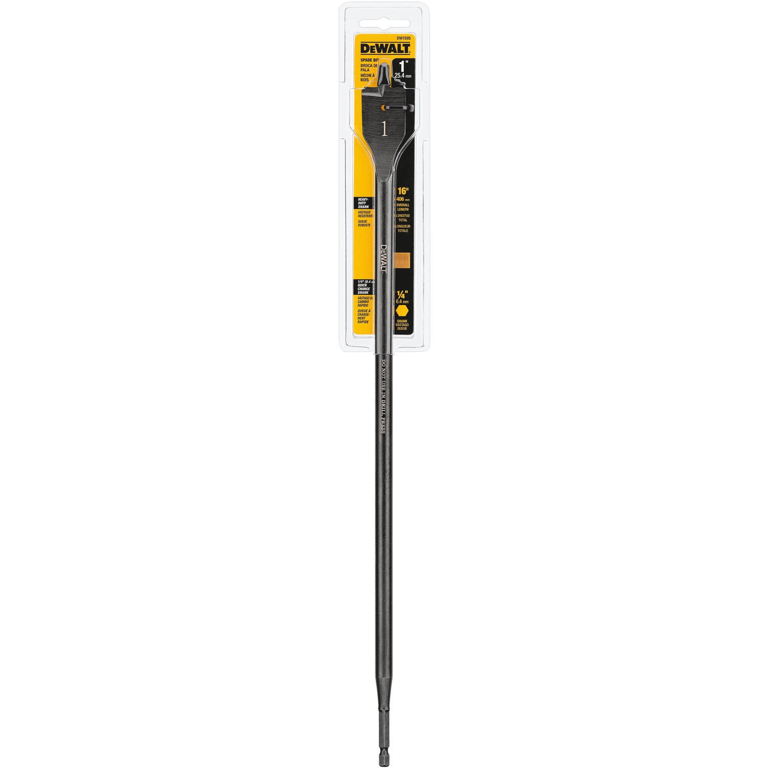 DeWalt 1 in. X 16 in. L Carbon Steel Spade Bit 1 pk - Mycitystee