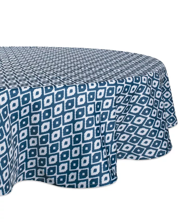 Design Imports Ikat Outdoor Tablecloth with Zipper 60
