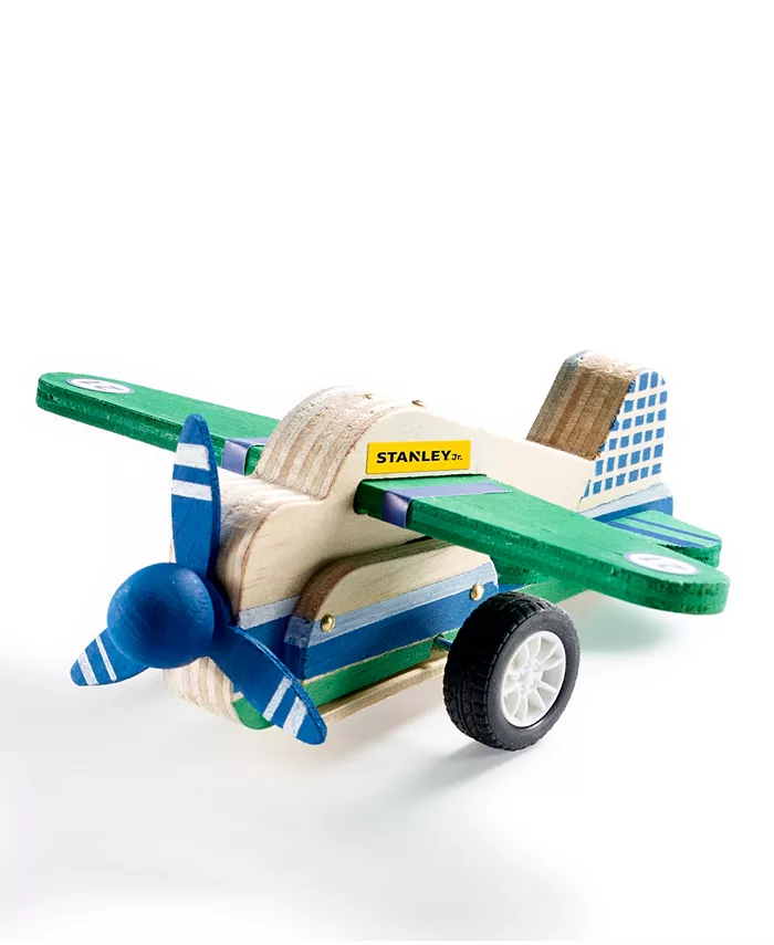 Stanley Jr. DIY Wood Airplane Pull Back Toy Kit - Mycitystee