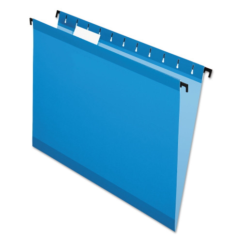 Pendaflex SureHook Hanging Folders， Letter Size， 1/5-Cut Tab， Blue， 20/Box (615215BLU) - Mycitystee