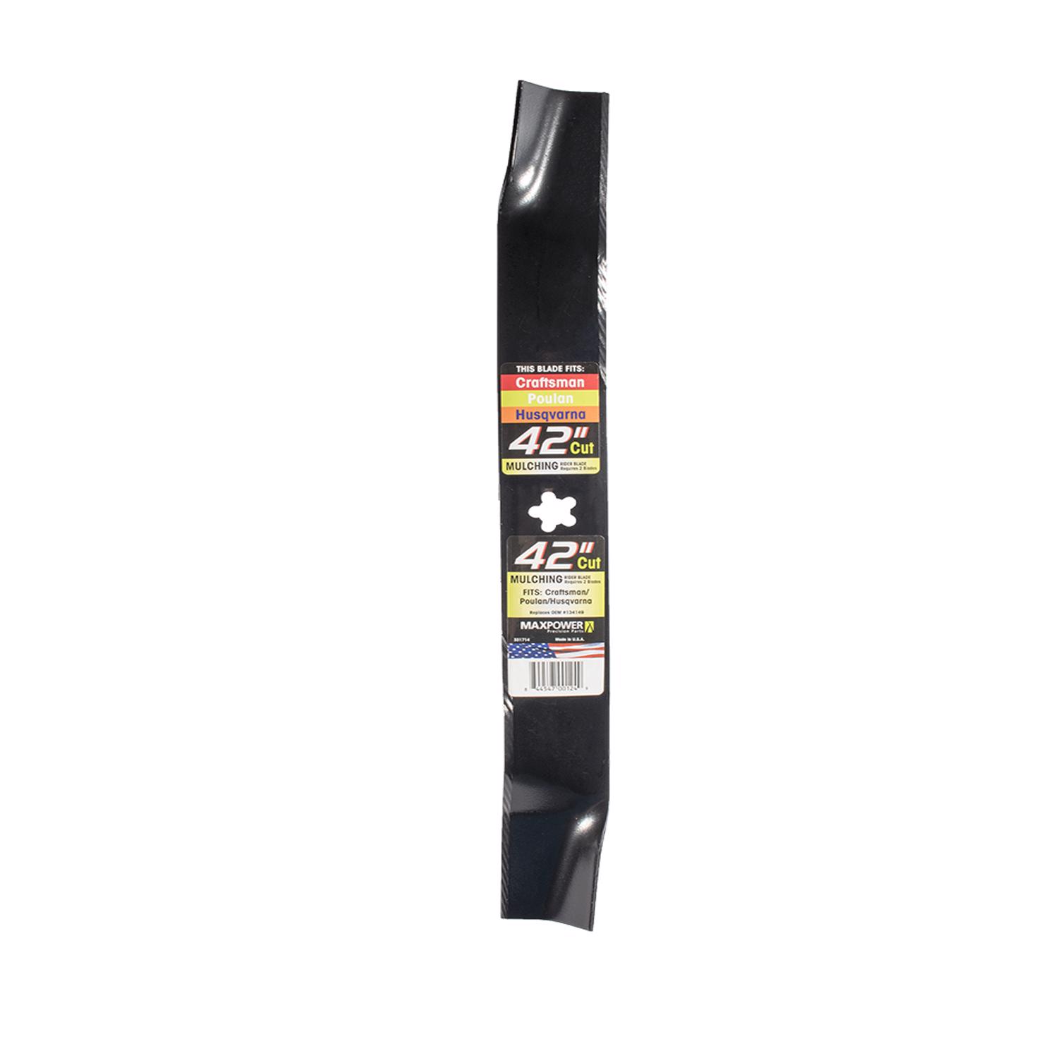 MaxPower 42 in. Mulching Mower Blade For Riding Mowers 1 pk - Mycitystee