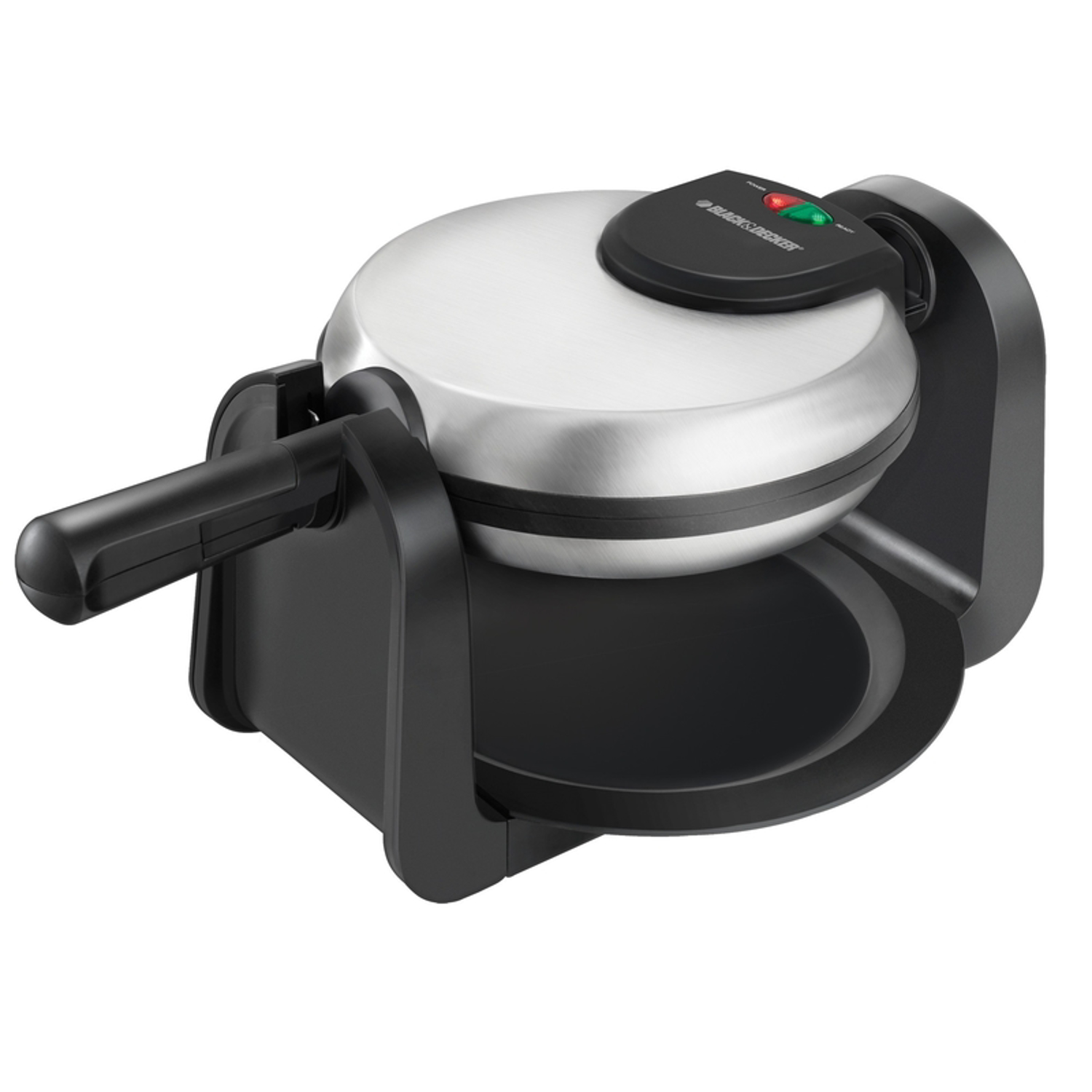 Black+Decker 4 waffle Black/Silver Stainless Steel Belgian Waffle Maker - Mycitystee