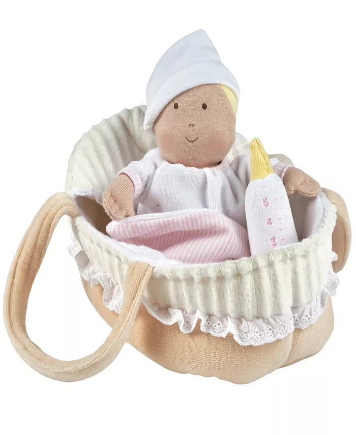 Bonikka Tikiri Toys Grace Soft Baby Doll with Carry Cot and Bottle Blanket - Mycitystee