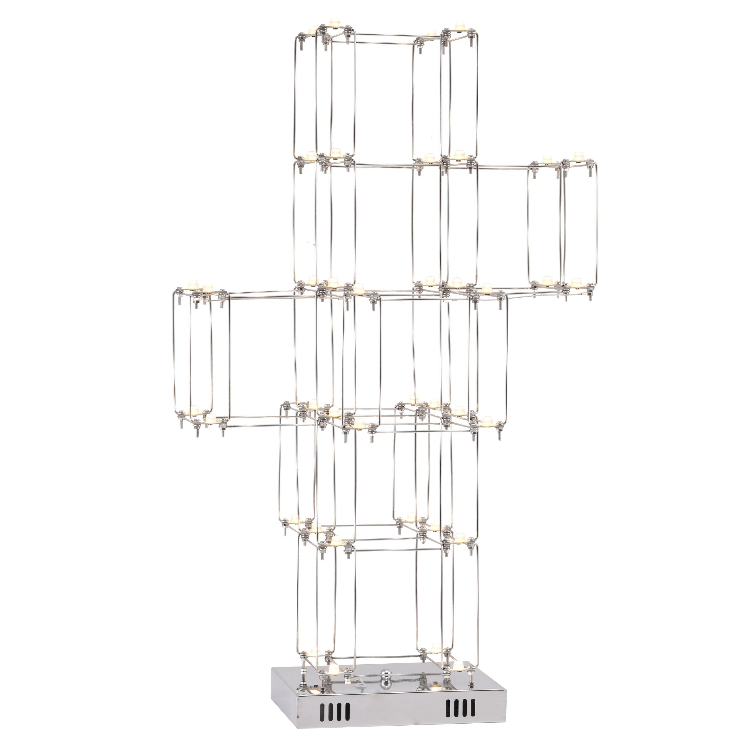 Stain Nickel Stainless Steel LED Table Lamp - Mycitystee