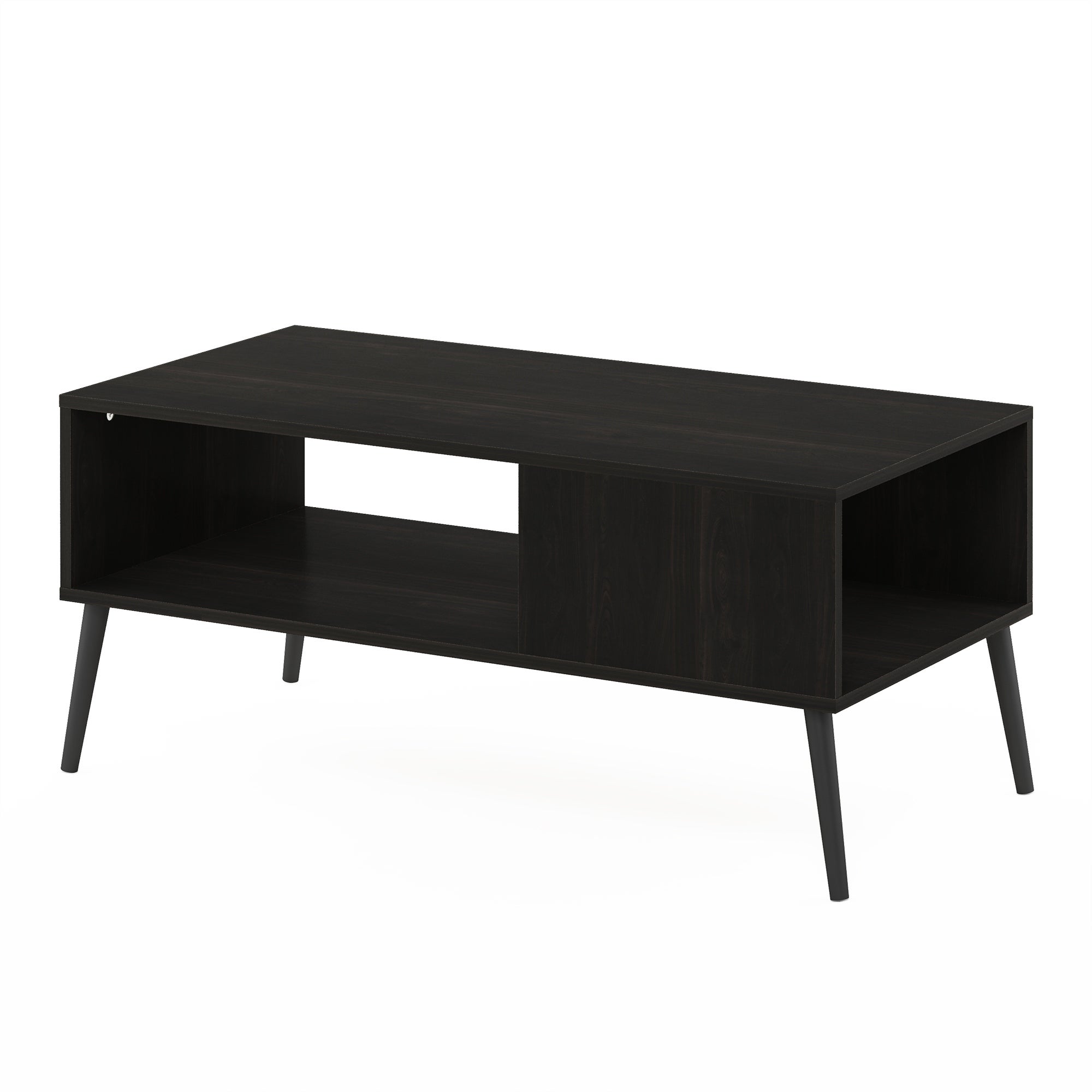 Furinno Claude Mid Century Style Coffee Table with Wood Legs - Mycitystee