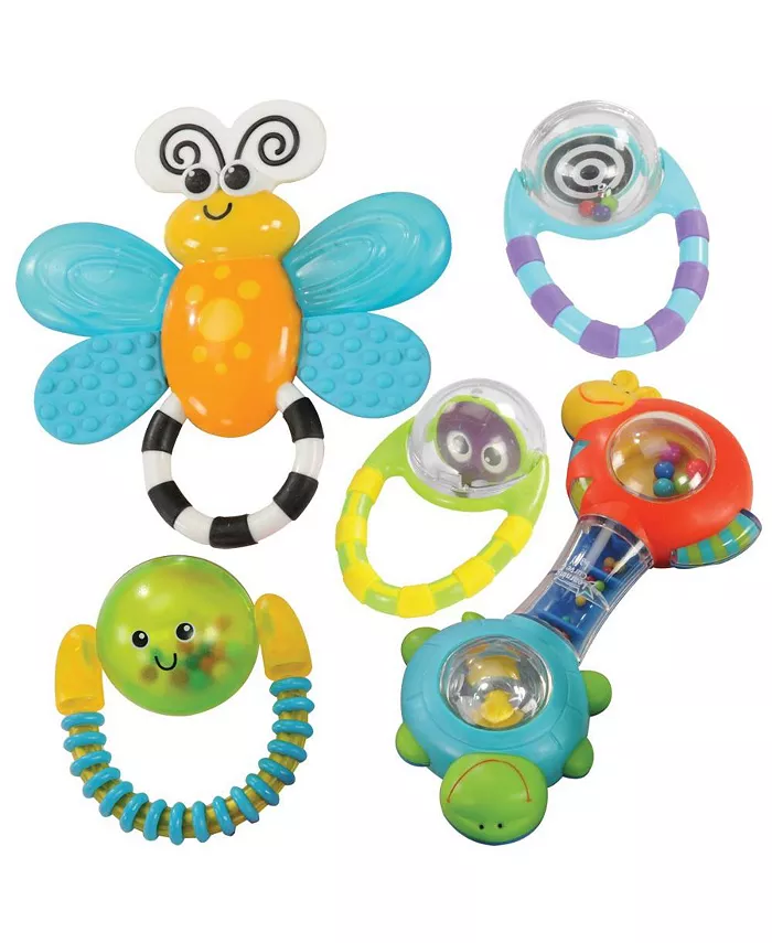 Kaplan Early Learning Grasp Explore Rattle Set - Set of 5 - Mycitystee