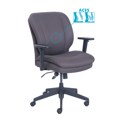 SertaPedic Cosset Ergonomic Task Chair， Supports Up to 275 lb， 19.5