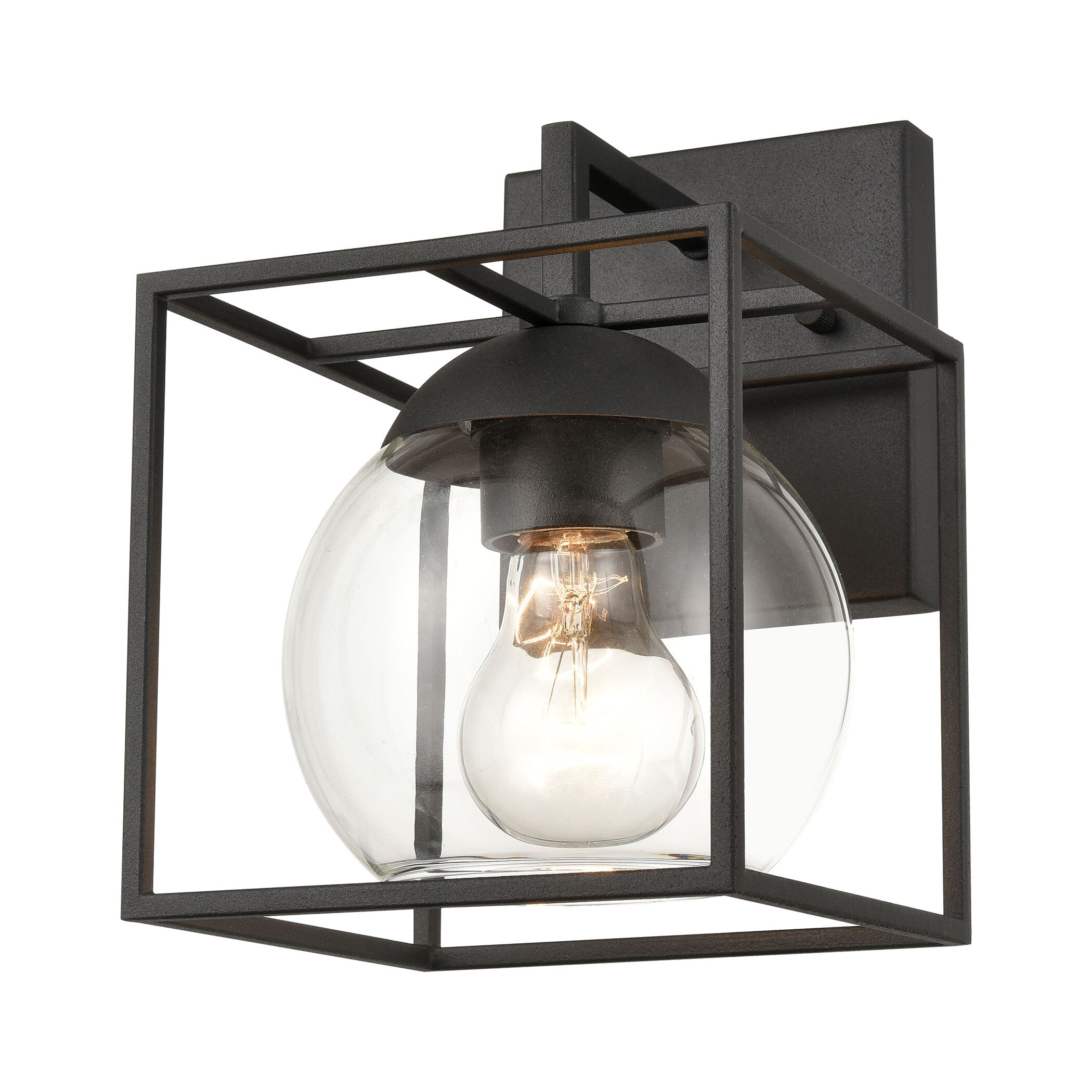 Cubed 1-Light sconce in  Charcoal Shopping - The Best Deals on Outdoor Wall Lanterns | 38346595 - Mycitystee