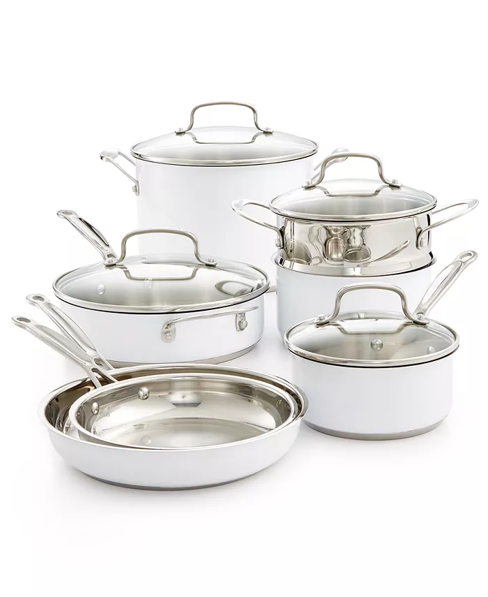 Cuisinart Chef's Classic Stainless Steel Color Series 11-Pc. Cookware Set - Mycitystee